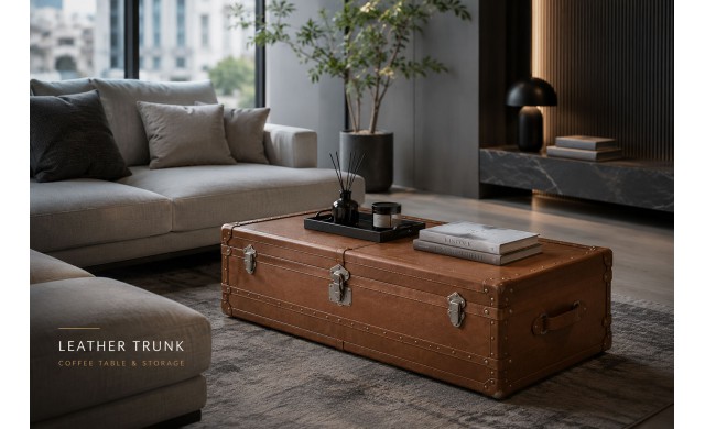 เปลี่ยนหีบหนังให้กลายเป็น Coffee Table