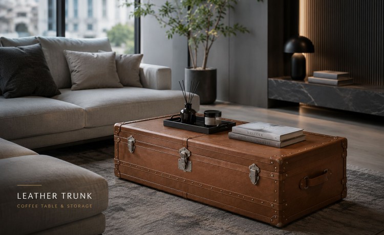 เปลี่ยนหีบหนังให้กลายเป็น Coffee Table