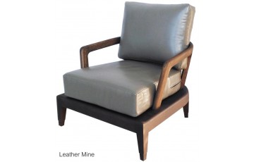 LEX | เก้าอี้ไม้เบาะหนังแท้