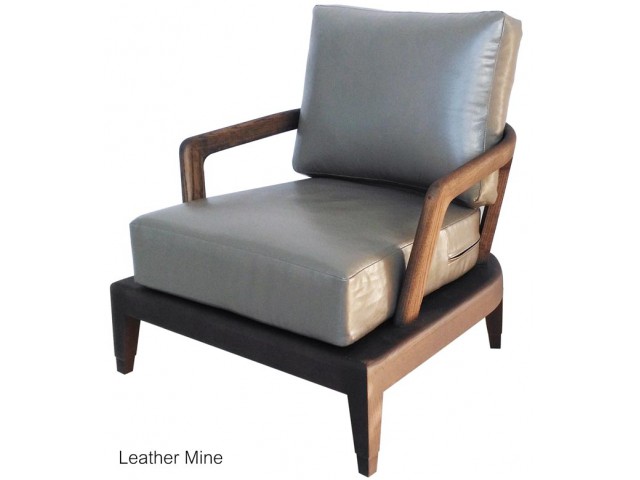 LEX | เก้าอี้ไม้เบาะหนังแท้